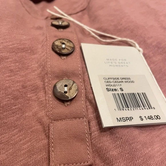 ❌SOLD❌ $148 NWT! Faherty Brand Cliffside Dress - Cedarwood - Picture 7 of 10